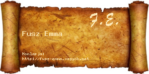 Fusz Emma névjegykártya