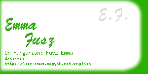 emma fusz business card